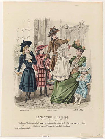 Le Moniteur de la Mode, 1891, Nr. 2744, No. 48 : Costumes d'Enfants (...), A. Portier, 1891 Canvas Print