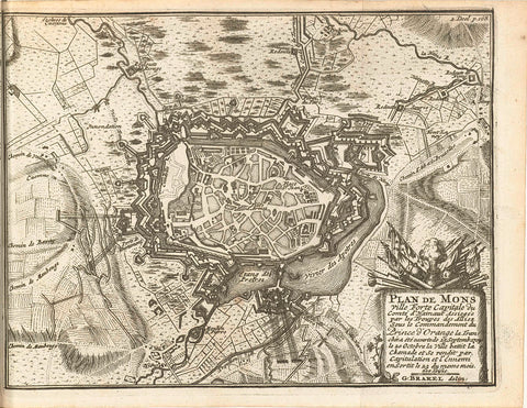 Siege of Bergen, 1709, Matthijs Pool (possibly), 1714 - 1716 Canvas Print