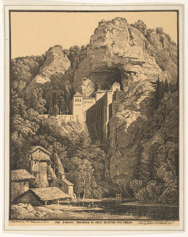 Lock Prediama between the rocks, Karl Friedrich Schinkel, c. 1816 Canvas Print