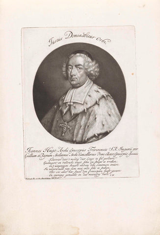 Portrait of Johann Hugo von Orsbeck, Pieter Schenk (I), 1690 - 1713 Canvas Print