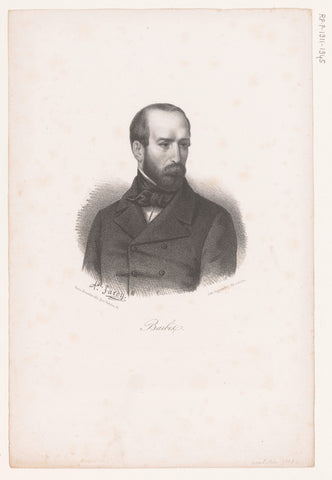 Portret van Armand Barbès, Alphonse Farcy, 1849 Canvas Print