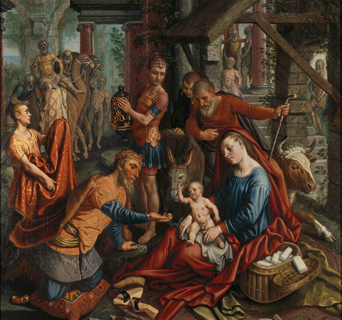 The Adoration of the Magi, Pieter Aertsen, c. 1560 Canvas Print