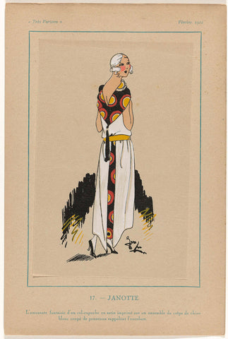 Très Parisien, February 1922: 17.- JANOTTE, anonymous, 1922 Canvas Print