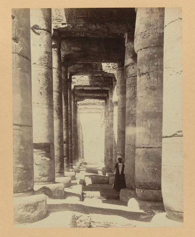 Colonnade in the temple of Abydos, Antonio Beato, c. 1888 - c. 1898 Canvas Print