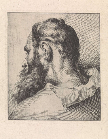 Bust of an apostle, Theodorus van Kessel, 1630 - 1660 Canvas Print