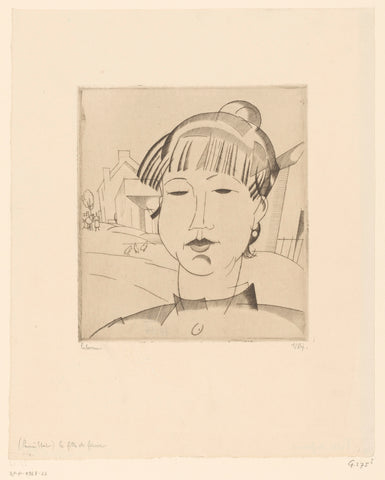 Head of a woman, Jean Emile Laboureur, 1923 Canvas Print