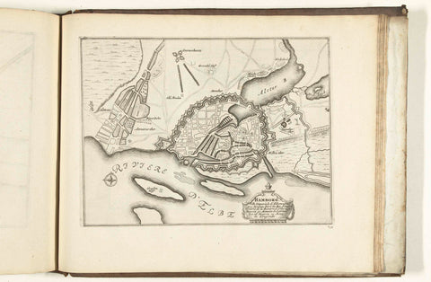 Map of Hamburg, 1726, anonymous, 1726 Canvas Print